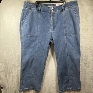And Now This Womens NEW Jean Plus 24W Stretch Blue Denim High Rise Stretch